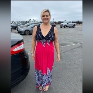 Hawaiian hot pink and black dress